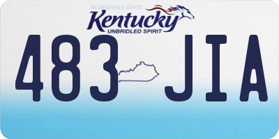 KY license plate 483JIA