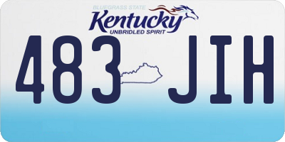 KY license plate 483JIH