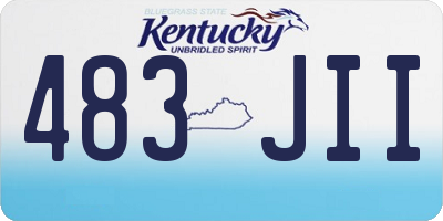 KY license plate 483JII