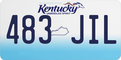 KY license plate 483JIL