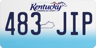 KY license plate 483JIP