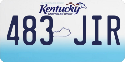 KY license plate 483JIR