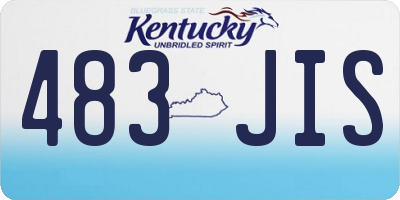 KY license plate 483JIS