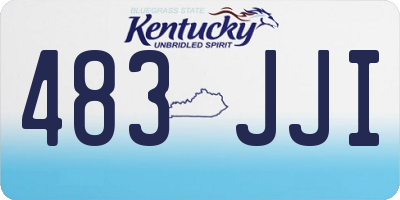 KY license plate 483JJI