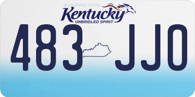 KY license plate 483JJO