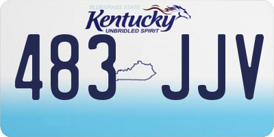 KY license plate 483JJV