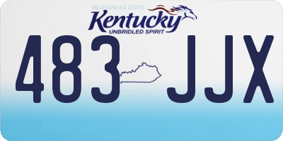 KY license plate 483JJX