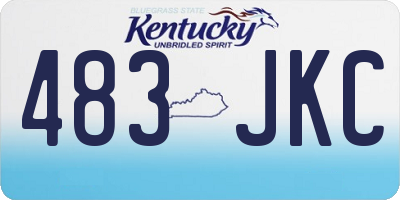 KY license plate 483JKC