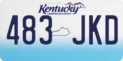 KY license plate 483JKD
