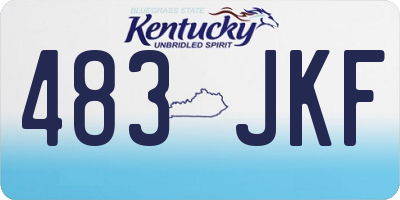 KY license plate 483JKF