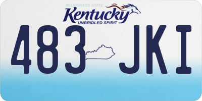 KY license plate 483JKI