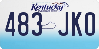 KY license plate 483JKO