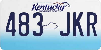 KY license plate 483JKR