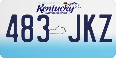 KY license plate 483JKZ
