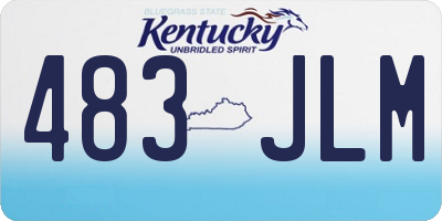 KY license plate 483JLM