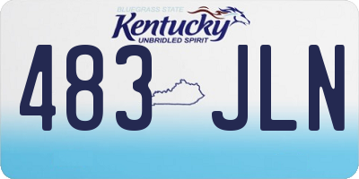 KY license plate 483JLN