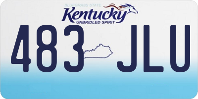 KY license plate 483JLU