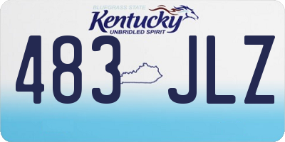 KY license plate 483JLZ