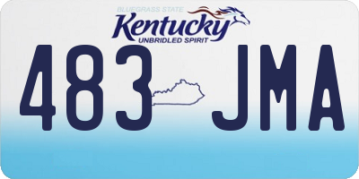 KY license plate 483JMA