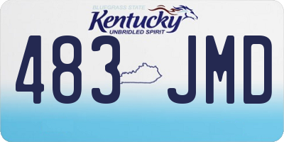 KY license plate 483JMD