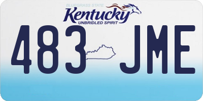 KY license plate 483JME