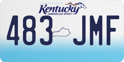 KY license plate 483JMF