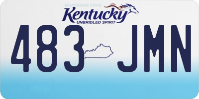 KY license plate 483JMN