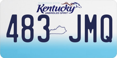 KY license plate 483JMQ