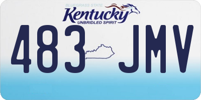 KY license plate 483JMV