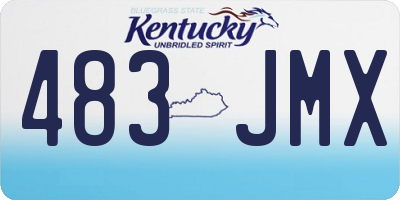 KY license plate 483JMX