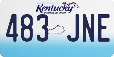 KY license plate 483JNE