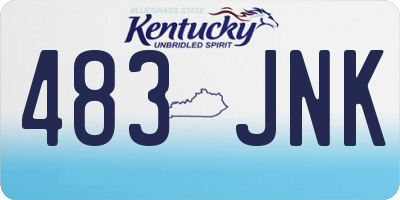 KY license plate 483JNK