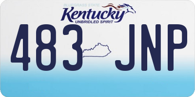 KY license plate 483JNP
