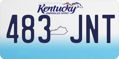 KY license plate 483JNT