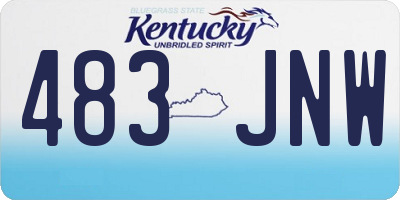 KY license plate 483JNW