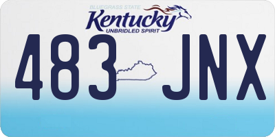 KY license plate 483JNX