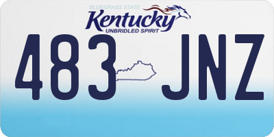 KY license plate 483JNZ