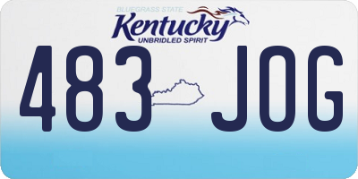 KY license plate 483JOG