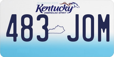 KY license plate 483JOM
