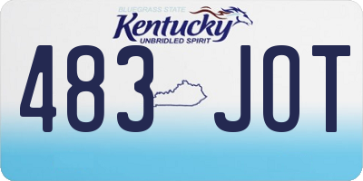 KY license plate 483JOT