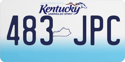 KY license plate 483JPC