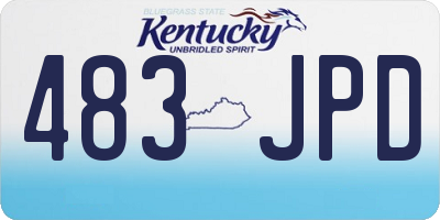 KY license plate 483JPD