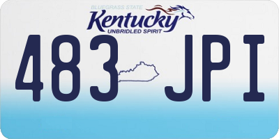 KY license plate 483JPI