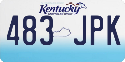 KY license plate 483JPK