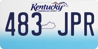 KY license plate 483JPR