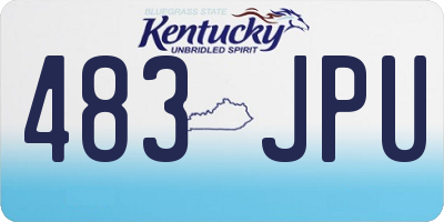 KY license plate 483JPU