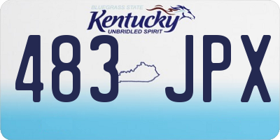 KY license plate 483JPX