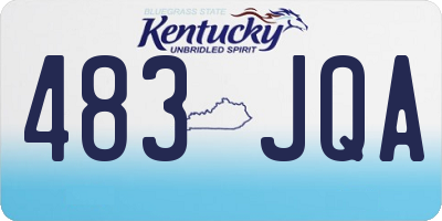 KY license plate 483JQA