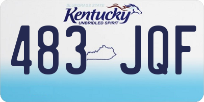 KY license plate 483JQF