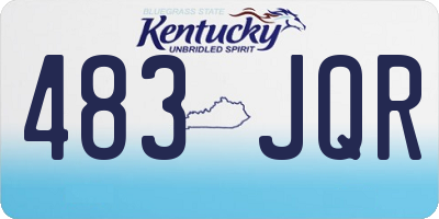 KY license plate 483JQR